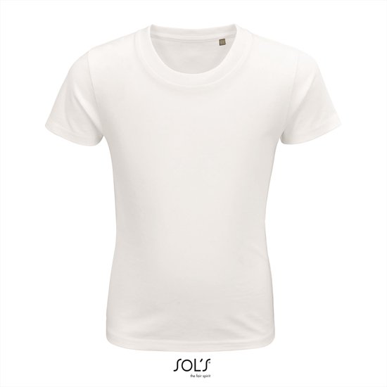 SOL'S - Pioneer Kinder T-Shirt - Wit - 100% Biologisch Katoen - 134-140