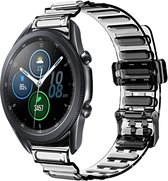 Strap-it Smartwatch bandje 22mm - doorzichtige horlogeband geschikt voor Samsung Galaxy Watch 3 45mm / Galaxy Watch 46mm / Gear S3 Classic & Frontier - Amazfit GTR 47mm / GTR 2 / GTR 3 & 3 Pro / GTR 4 - OnePlus Watch - transparant-zwart