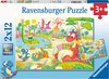 Ravensburger puzzel Lievelingsdino's - 2x12 stukjes - Kinderpuzzel