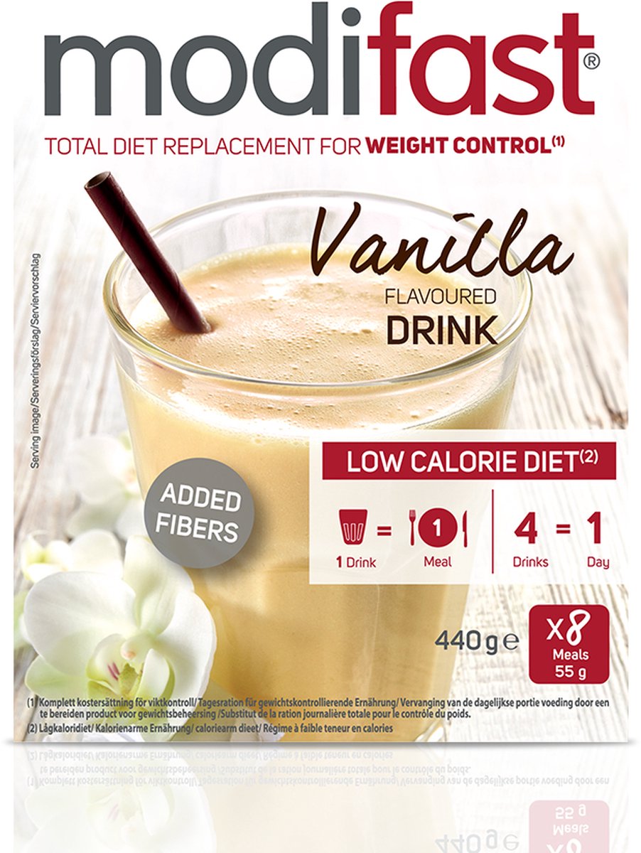 Goedkoopste Modifast Intensive - Milkshake - Vanille - 8 x 55 gr