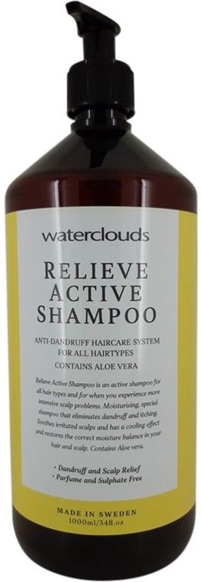 For tidlig Abe renhed Waterclouds Active Climbazole Shampoo - 1000ml - Anti-roos vrouwen - Voor  Alle haartypes | bol.com