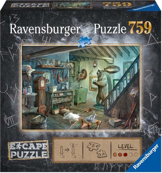 Thumbnail van een extra afbeelding van het spel Spellenbundel - 2 stukjes - Ravensburger Escape Puzzle Unicorn & Ravensburger Escape Puzzle Forbidden Basement