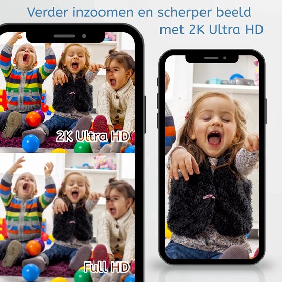 XOOZI Qt32 - Premium Babyfoon met Camera en App - Baby Monitor met Auto Tracking - Baby Camera - Huisdiercamera - WiFi 2,4 Ghz - Ultra HD - incl. 32GB Geheugenkaart