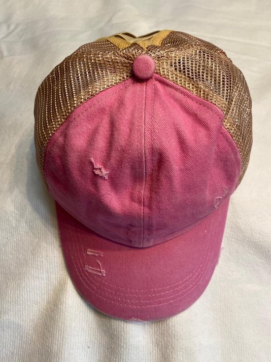 Criss cross cap | pet speciaal voor vrouwen | one-size | pink