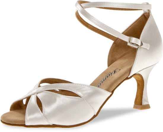 Chaussures de Mariée Diamant 141-087-092 - Chaussures de Danse Latin Wit - Chaussures de Mariage Femme - Semelle Daim - Taille 38
