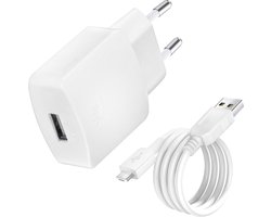 Huawei, Oplader 1A - USB - Met 1m USB-A naar Micro-USB Kabel, Wit