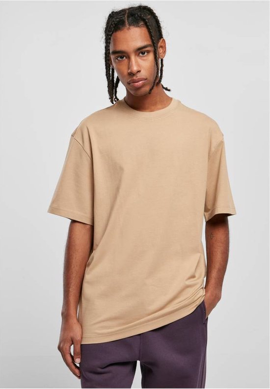 Urban Classics - Tall Heren T-shirt - M - Beige