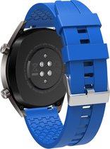 Strap-it Smartwatch bandje 20mm - siliconen stripe horlogeband geschikt voor Samsung Galaxy Watch 6 / 6 Classic / Watch 5 / 5 Pro / Watch 4 / 4 Classic / Watch 3 41mm / Watch 1 42mm / Watch Active / Active2 40 & 44mm / Gear Sport - blauw