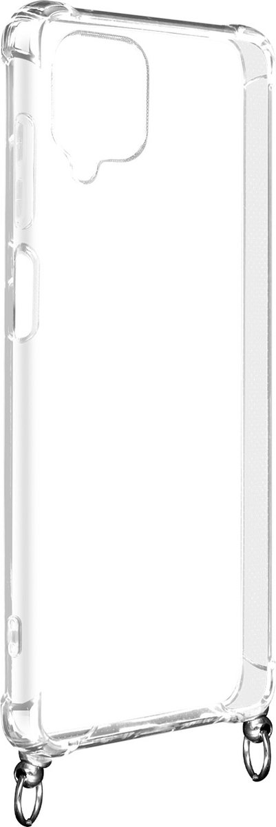 Geschikt voor Samsung Galaxy A12 Hoesje met ringen Voor Koord/Juweel - Transparant