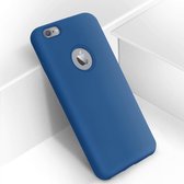 Geschikt voor Apple iPhone 6 Plus/6S Plus siliconen case semi-rigide Soft-touch blauw