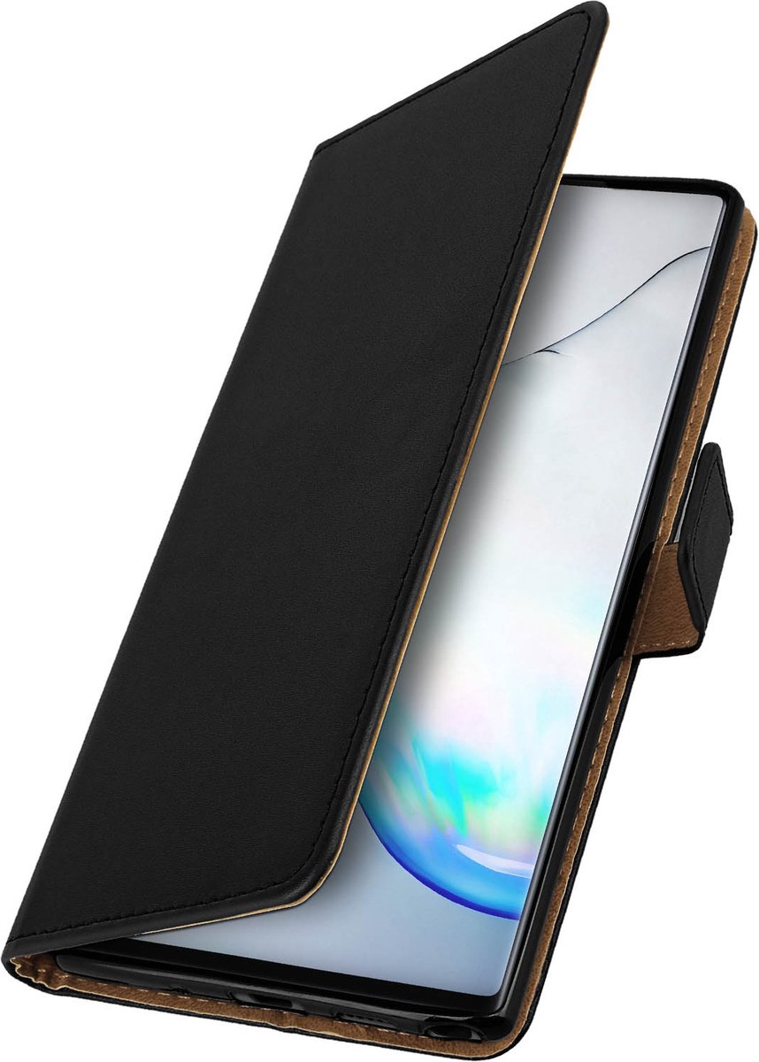 Geschikt voor Samsung Galaxy Note 10 Plus Lederen Folio-hoes Video-standaard zwart
