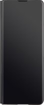 Hoes Geschikt voor Samsung Z Fold 3 met transparante klep, Spiegeldesign Standaard zwart