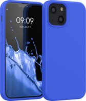 kwmobile telefoonhoesje geschikt voor Apple iPhone 13 mini - Hoesje met siliconen coating - Smartphone case in Baltisch blauw