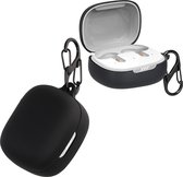 kwmobile cover voor oordopjes case - geschikt voor JBL Live Pro 2 TWS - Trendy beschermhoes draadloze oordopjes in zwart
