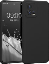 kwmobile telefoonhoesje geschikt voor Motorola Moto G72 - TPU backcover met siliconen coating - Smartphone case in zwart