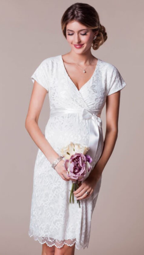 Tiffany Rose BRIDGET SHORT DRESS IVORY maat 34-36 C-E - Tiffany Rose Maternity
