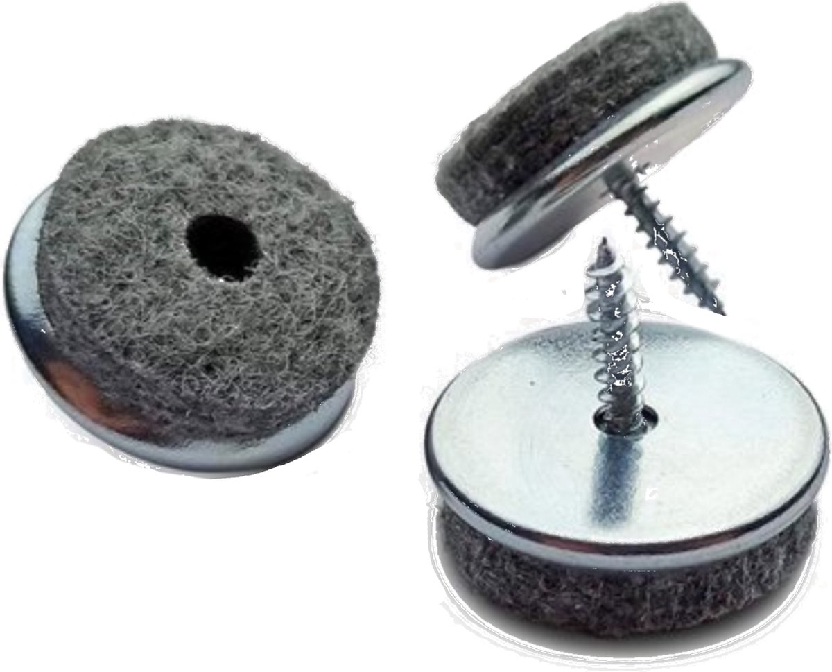 QUARKZMAN Vilten meubelglijders, 24 stuks, 25 x 25 mm