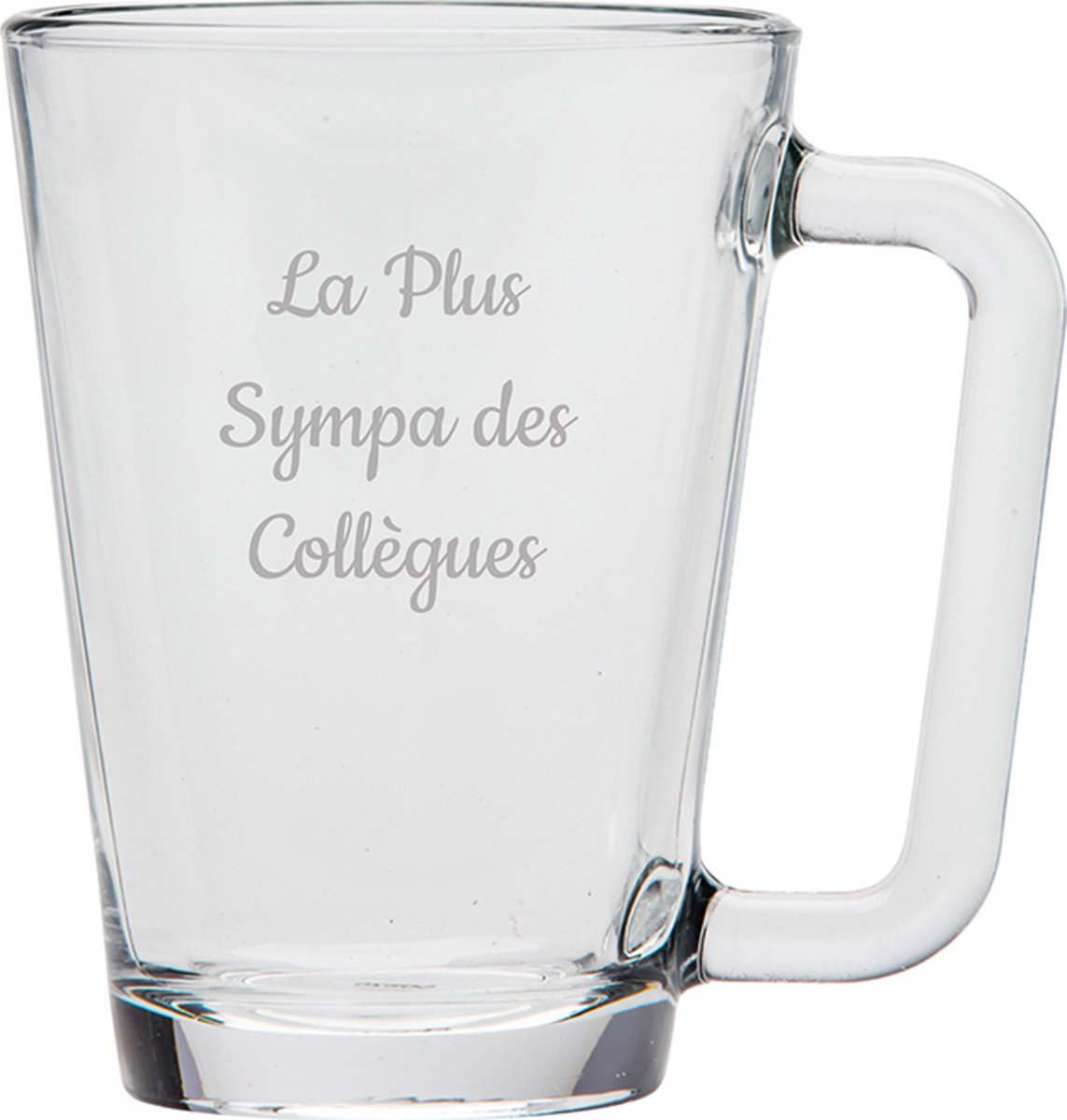 Theeglas gegraveerd - 26cl - La Plus Sympa des Collègues