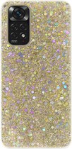 ADEL Premium Siliconen Back Cover Softcase Hoesje Geschikt voor Xiaomi Redmi Note 11s/ 11 - Bling Bling Glitter Goud