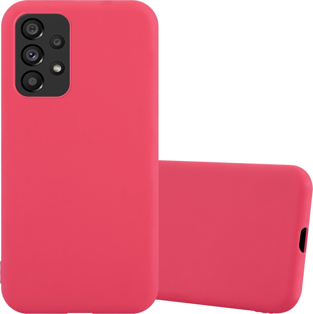 Cadorabo Hoesje geschikt voor Samsung Galaxy A53 5G in CANDY ROOD - Beschermhoes gemaakt van flexibel TPU silicone Case Cover