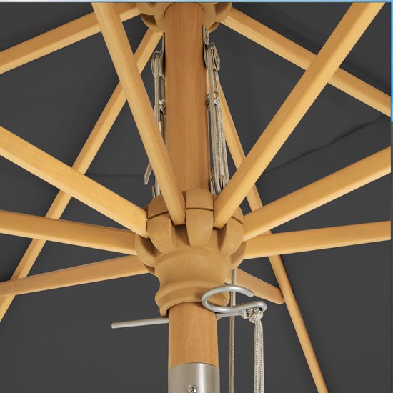 SONGMICS Parasol, 270 cm, halfrond, marktscherm, uv