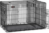 Hondenkooi - Hondenbox - 2 deuren - 107 x 70 x 77,5 cm - Zwart
