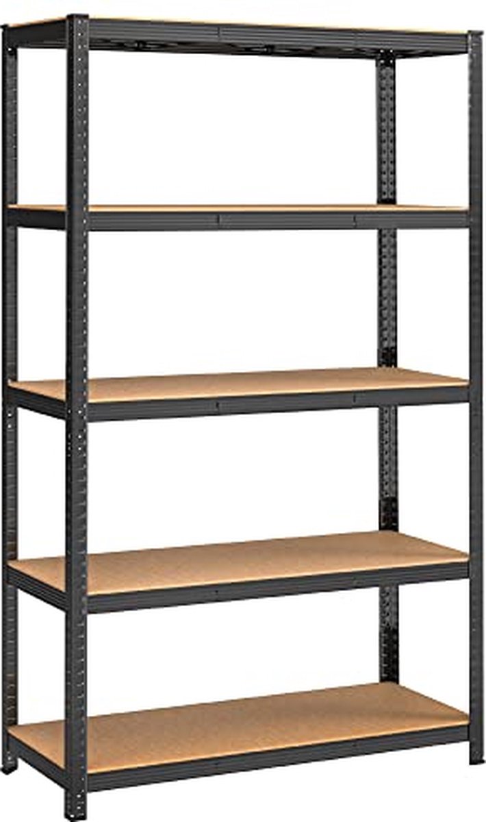 Opslagkast - Opbergkast - plankenkast - Decorkast - Staand Rek - Kelderkast - Schuurkast - Zwart