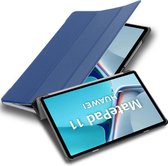 Cadorabo Tablet Hoesje voor Huawei MatePad 11 (10.95 inch) in JERSEY DONKER BLAUW - Ultra dun beschermend geval met automatische Wake Up en Stand functie Book Case Cover Etui