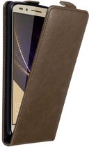 Cadorabo Hoesje geschikt voor Honor 7 in KOFFIE BRUIN - Beschermhoes in flip design Case Cover met magnetische sluiting