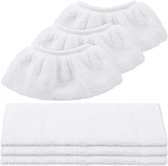 Kit de chiffons en microfibre KEEPOW compatible avec le nettoyeur vapeur Kärcher EasyFix buse de sol (buses à main)