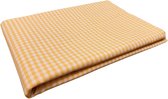 Vierkant Tafelkleed / dekservet Kleine ruit geel 100 x 100 (Strijkvrij) - zomer - pasen - paasdecoratie - gezoomd