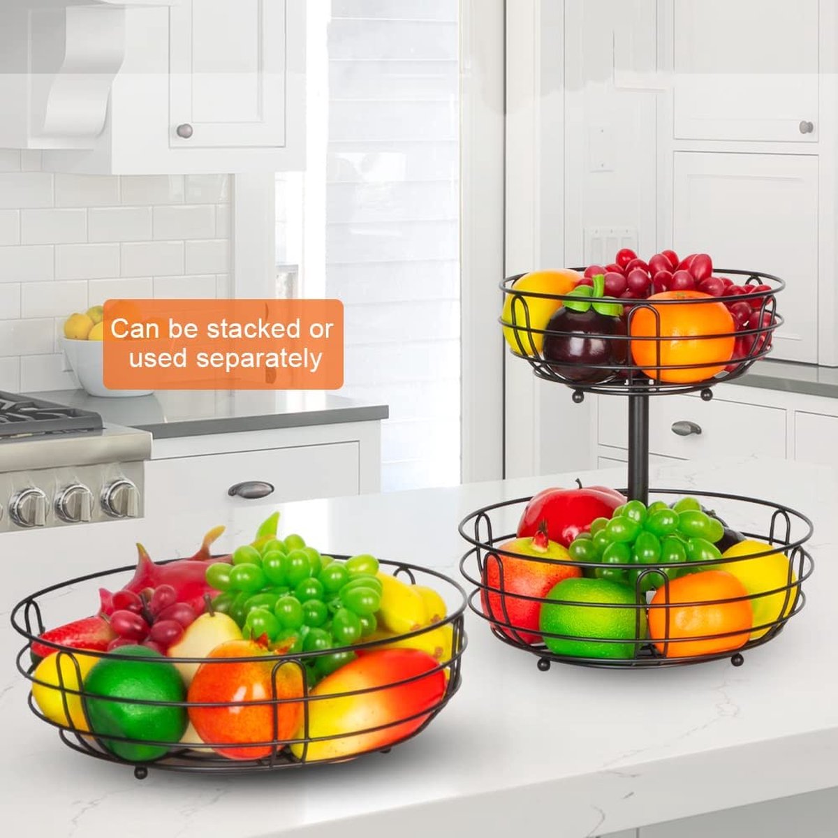 Corbeille à Fruits Vintage En Céramique Années 1950 - État Parfait, Multicolore