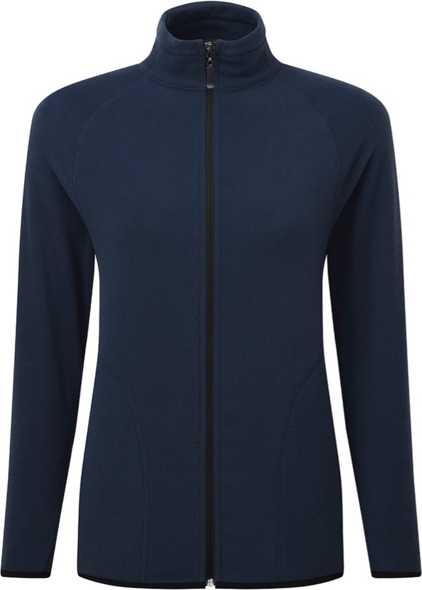 micro-fleece dames model met rits en opstaande kraag model Signature Tagless merk SG Blauw