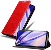 Cadorabo Hoesje geschikt voor LG G8 ThinQ in APPEL ROOD - Beschermhoes met magnetische sluiting, standfunctie en kaartvakje Book Case Cover Etui