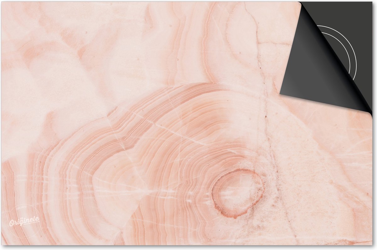 Inductie beschermer 76x51,5 - afdekplaat inductie mat - Dietrix Kookplaat beschermer - Exclusief - Marmer - Roze