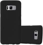 Cadorabo Hoesje geschikt voor Samsung Galaxy S8 in FROST ZWART - Beschermhoes gemaakt van flexibel TPU silicone Case Cover