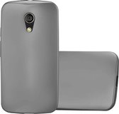 Cadorabo Hoesje geschikt voor Motorola MOTO G2 in METALLIC GRIJS - Beschermhoes gemaakt van flexibel TPU silicone Case Cover