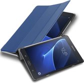 Cadorabo Tablet Hoesje geschikt voor Samsung Galaxy Tab A 2016 (7.0 inch) in JERSEY DONKER BLAUW - Ultra dun beschermend geval ZONDER automatische Wake Up en Stand functie Book Case Cover Etui
