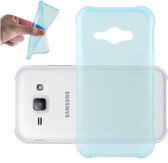 Cadorabo Hoesje geschikt voor Samsung Galaxy J1 ACE in TRANSPARANT BLAUW - Beschermhoes gemaakt van flexibel TPU Silicone Case Cover