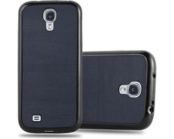 Cadorabo Hoesje geschikt voor Samsung Galaxy S4 in WOODEN BLAUW - Beschermhoes gemaakt van flexibel TPU silicone Case Cover