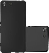 Cadorabo Hoesje geschikt voor Sony Xperia M5 in METALLIC ZWART - Beschermhoes gemaakt van flexibel TPU silicone Case Cover