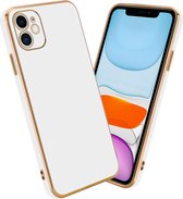 Coque Cadorabo pour Apple iPhone 11 en Wit Brillant - Or - Coque de protection en silicone TPU souple et avec protection pour appareil photo