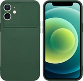 Cadorabo Hoesje geschikt voor Apple iPhone 12 MINI in Bonbon Groen - Beschermhoes van flexibel TPU-silicone Case Cover en met camerabescherming