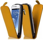 Cadorabo Hoesje geschikt voor Samsung Galaxy S3 MINI in KILL BILL GEEL - Beschermhoes Case Cover in flip-design, gemaakt van glad kunstleder