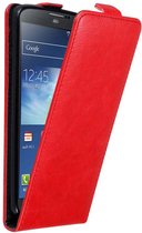 Cadorabo Hoesje geschikt voor Samsung Galaxy NOTE 3 in APPEL ROOD - Beschermhoes in flip design Case Cover met magnetische sluiting