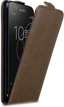Cadorabo Hoesje voor Sony Xperia XZ1 in KOFFIE BRUIN - Beschermhoes in flip design Case Cover met magnetische sluiting