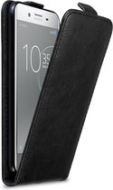 Cadorabo Hoesje geschikt voor Sony Xperia XZ PREMIUM in ZWARTE NACHT - Beschermhoes in flip design Case Cover met magnetische sluiting