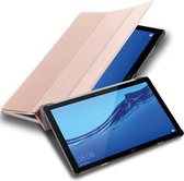 Cadorabo Tablet Hoesje geschikt voor Huawei MediaPad T5 10 (10.1 inch) in PASTEL ROZE GOUD - Ultra dun beschermend geval ZONDER automatische Wake Up en Stand functie Book Case Cover Etui