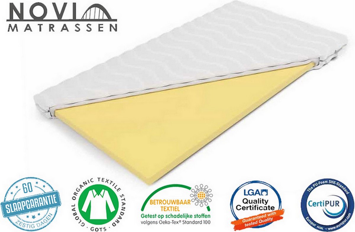 Novio - Topmatras - 180x200x7cm - Koudschuim - Hotel kwaliteit - Luxe Tijk - Topper Matras