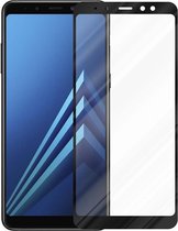 Cadorabo Volledig scherm pantserfolie geschikt voor Samsung Galaxy A9 2018 in TRANSPARANT met ZWART - Gehard (Tempered) display beschermglas in 9H hardheid met 3D Touch (RETAIL PACKAGING)